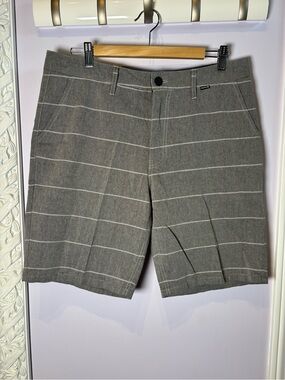 Hurley Gray Stripe Flat Front Men's Shorts
